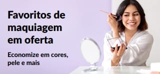Banner promovendo ótimas ofertas em maquiagem