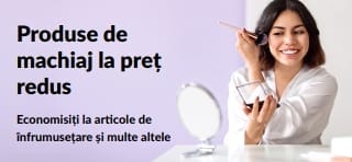 Banner ce promovează super oferte la produse de machiaj.