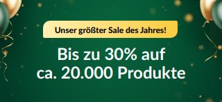 30. Jubiläums-Sale: Bis zu 30% Rabatt