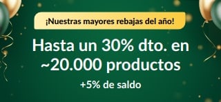 Especial 30.º aniversario: Hasta un 30% dto. + 5% de saldo