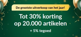 30-jarige Jubileum Sale: tot 30% korting + 5% tegoed