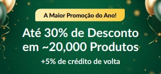 Promoção do 30.º Aniversário: Até 30% de Desconto +5% em Crédito