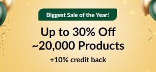 30th Anniversary Sale: Up to 30% off + 10% Credit Back