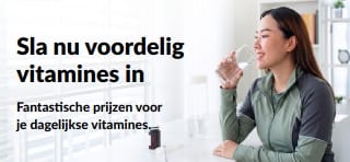 Banner met geweldige aanbiedingen voor vitamines