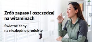 Baner promocyjny przedstawiający świetne okazje na witaminy