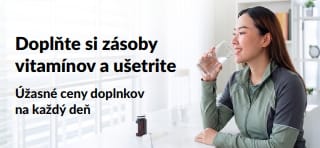 Baner propagujúci skvelé akcie na vitamíny