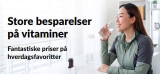 Banner, der reklamerer for gode tilbud på vitaminer