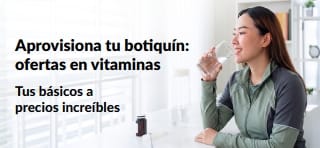 Banner promocional con grandes ofertas en vitaminas