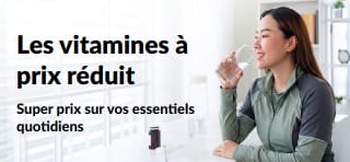 Bannière présentant des offres exceptionnelles sur les vitamines