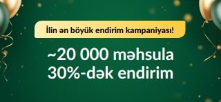 30-cu ildönümü endirimi: 30%-dək endirim