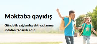 Məktəb mövsümü üçün gündəlik vacib məhsullarda sərfəli fürsətləri göstərən banner
