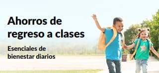 Banner que promociona grandes ofertas en esenciales diarios para el regreso a clases