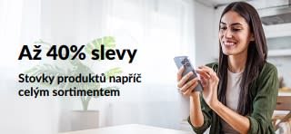Banner propagující až 40% slevy