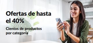 Banner que promociona ofertas de hasta el 40%
