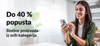 Reklamni natpis koji promovira ponude s do 40 % popusta