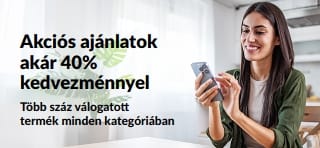 Akár 40% kedvezményt hirdető banner.