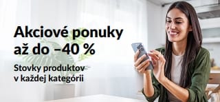 Baner propagujúci akciové ponuky až do –40 %