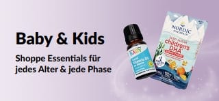 Banner, das für die iHerb-Alltagsartikel für Babys und Kinder wirbt
