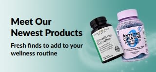 Banner promoting iHerb's newest products and fresh finds to add to your wellness routine