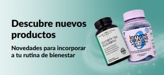 Banner que promociona los nuevos productos de iHerb y novedades para incorporar a tu rutina de bienestar