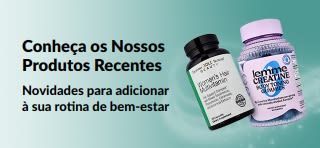 Banner a promover os produtos recentes da iHerb e novidades para adicionar à sua rotina de bem-estar