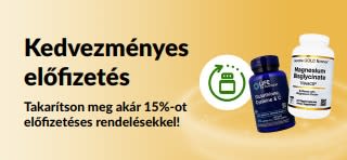Az iHerb Kedvezményes előfizetését hirdető banner, amellyel  akár 15% is megtakaítható.