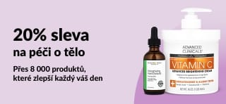 Banner iHerb s 20% slevou na kosmetické produkty péče o tělo.