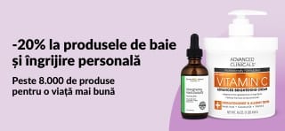 Banner iHerb cu 20% reducere la produse de baie și îngrijire personală.