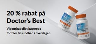 Få 20 % rabat på Doctor’s Best-produkter med kampagnekoden OCT26DRB, herunder CoQ10 og magnesium