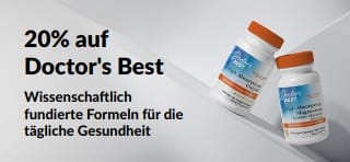 Hol dir 20% auf Doctor's Best Produkte mit dem Code OCT26DRB, u.a. für CoQ10 und Magnesium