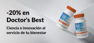 Consigue un 20% de descuento en productos Doctor's Best con el código promocional OCT26DRB, incluidos CoQ10 y magnesio