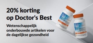 Ontvang 20% ​​korting op Doctor's Best-producten met kortingscode OCT26DRB, waaronder CoQ10 en magnesium.