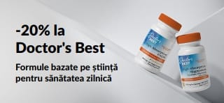 20% reducere la produsele Doctor's Best cu codul promoțional OCT26DRB,cu CoQ10 și magneziu.