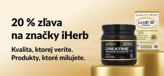 Získajte –20 % na značky iHerb s kódom OCT26HB. CGN CollagenUP, Kreatín monohydrát, and LactoBif 30 probiotiká.