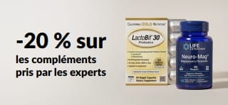 Profitez de -20 % sur les compléments pris chaque jour par les experts avec le code OCT26DAILY.