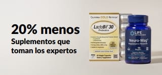 Compra por -20% en suplementos que toman los expertos con el código promocional OCT26DAILY.