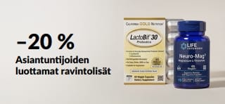 Säästä 20 % asiantuntijoiden päivittäin käyttämistä ravintolisistä koodilla OCT26DAILY.