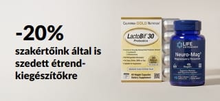 20% kedvezmény a szakértőink által is szedett étrend-kiegészítőkre az OCT26DAILY promóciós kóddal.