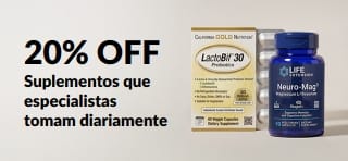 Compre suplementos que especialistas tomam diariamente com 20% OFF usando o código OCT26DAILY.