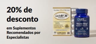 Compre com 20% de desconto em suplementos que os especialistas tomam diariamente, com o código OCT26DAILY.