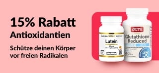 15% Rabatt auf antioxidative Nahrungsergänzungsmittel mit dem Code MAR26ANTI.