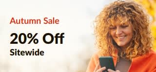 Autumn Sale. 20% Off Sitewide. Use Code: OCT20SW.