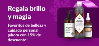 Banner de iHerb: promoción del 15% de descuento en productos de belleza y cuidado personal con el código: DEC25BBPC, mostrando productos de cuidado de la piel y del cabello.
