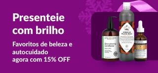Banner da iHerb promovendo 15% OFF em produtos de beleza e autocuidado com o código DEC25BBPC, apresentando itens de skincare e cuidados com o cabelo.