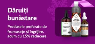 Banner iHerb cu -15% la categoriile frumusețe și îngrijire cu codul DEC25BBPC, cu produse pentru piele și păr.
