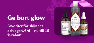 iHerb-banner som marknadsför 15 % rabatt på skönhets- och självvårdprodukter med koden DEC25BBPC, med hudvårds- och hårvårdsprodukter.