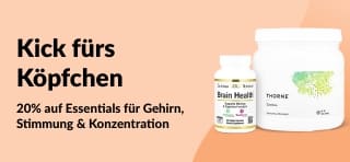 -20% auf Nahrungsergänzungsmittel für Gehirn und kognitive Funktionen. Code: OCT25BRAIN