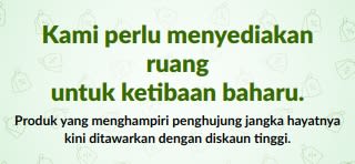 CLEARANCE SHOP SEKARANG