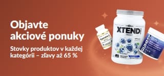 iHerb baner Objavte akciové ponuky so zľavou až 65 % naprieč kategóriami zobrazujúci výživové doplnky