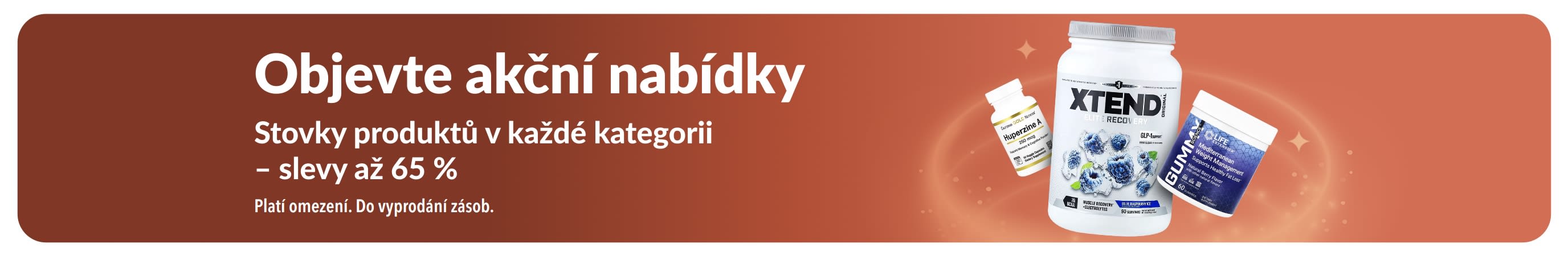 iHerb banner Objevte akční nabídky se slevami až 65 % napříč všemi kategoriemi s doplňky stravy a produkty pro zdraví.